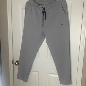 Lacoste Light Gray Jogger Sweatpants with Green Croc Logo #3